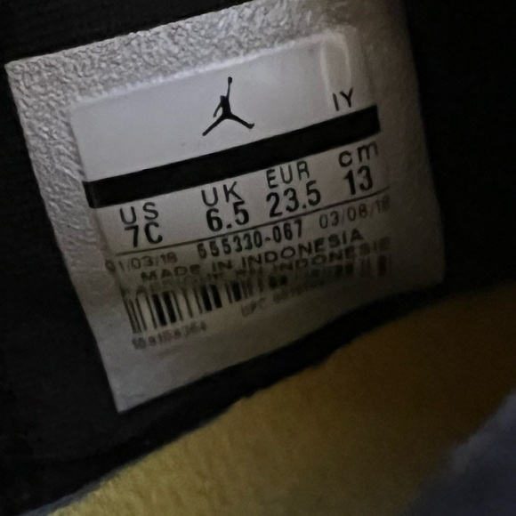 NIKE JORDAN FLIGHT CLUB 91 555330-067 SHOES SIZE 7C TODDLER BLACK RED SNEAKERS - Picture 12 of 12